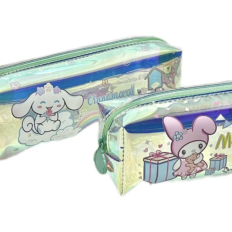 

Sanrio Pencil Case Storage Bag Pochacco Kuromi No Interlayer Transparent Water Proof Pencil Case Study Cartoon Animation Gift