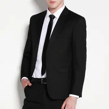 비즈니스 남성 블레이저 코트 슬림 정장 재킷, 한국 스타일 캐주얼 라펠 긴팔 단색 재킷