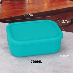 Leak-Proof Silicone Bento Lunch Container, BPA-Free and Dishwasher Safe (YH1008green)