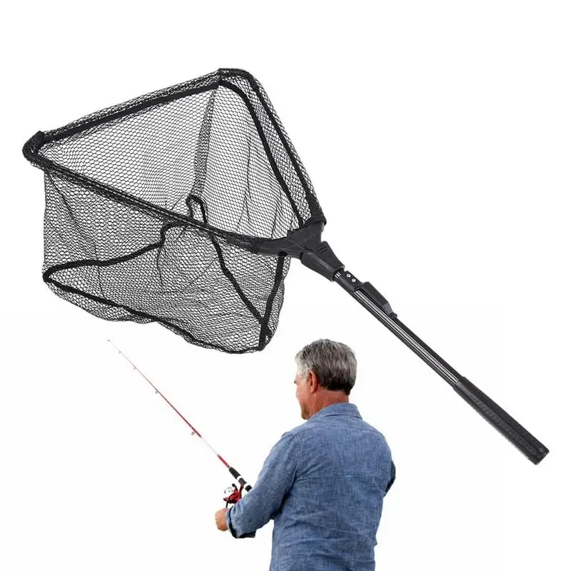 

Рыболовные сети, портативная треугольная сеть для ловли рыбы, с эргономичной ручкой, для пруда