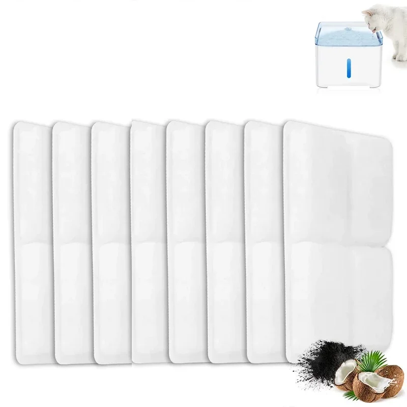 

8 шт./упаковка, запасные фильтры для фонтана с кокосовым активированным углем