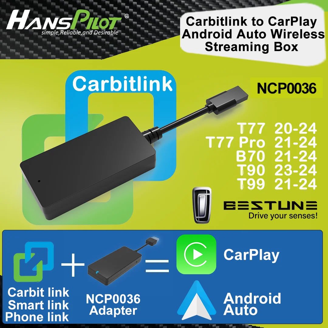 Carplay Adapter Bestune FAW T77 B70 T99 T90 carbitlink smartlink easy connection to Wireless CarPlay Android Auto carplay adapter