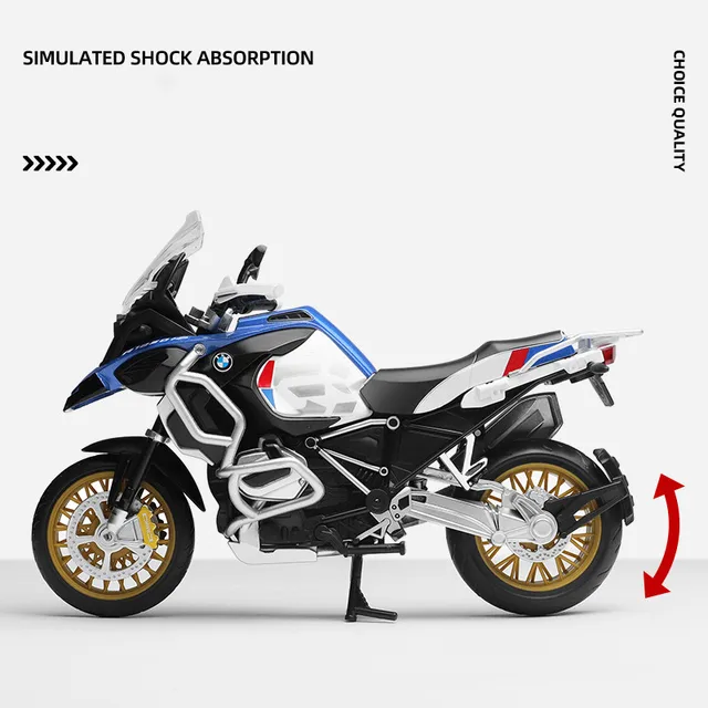 사실성, 기능성, 내구성이 뛰어난 1:12 BMW R1250 GS 다이캐스트 오토바이 모델