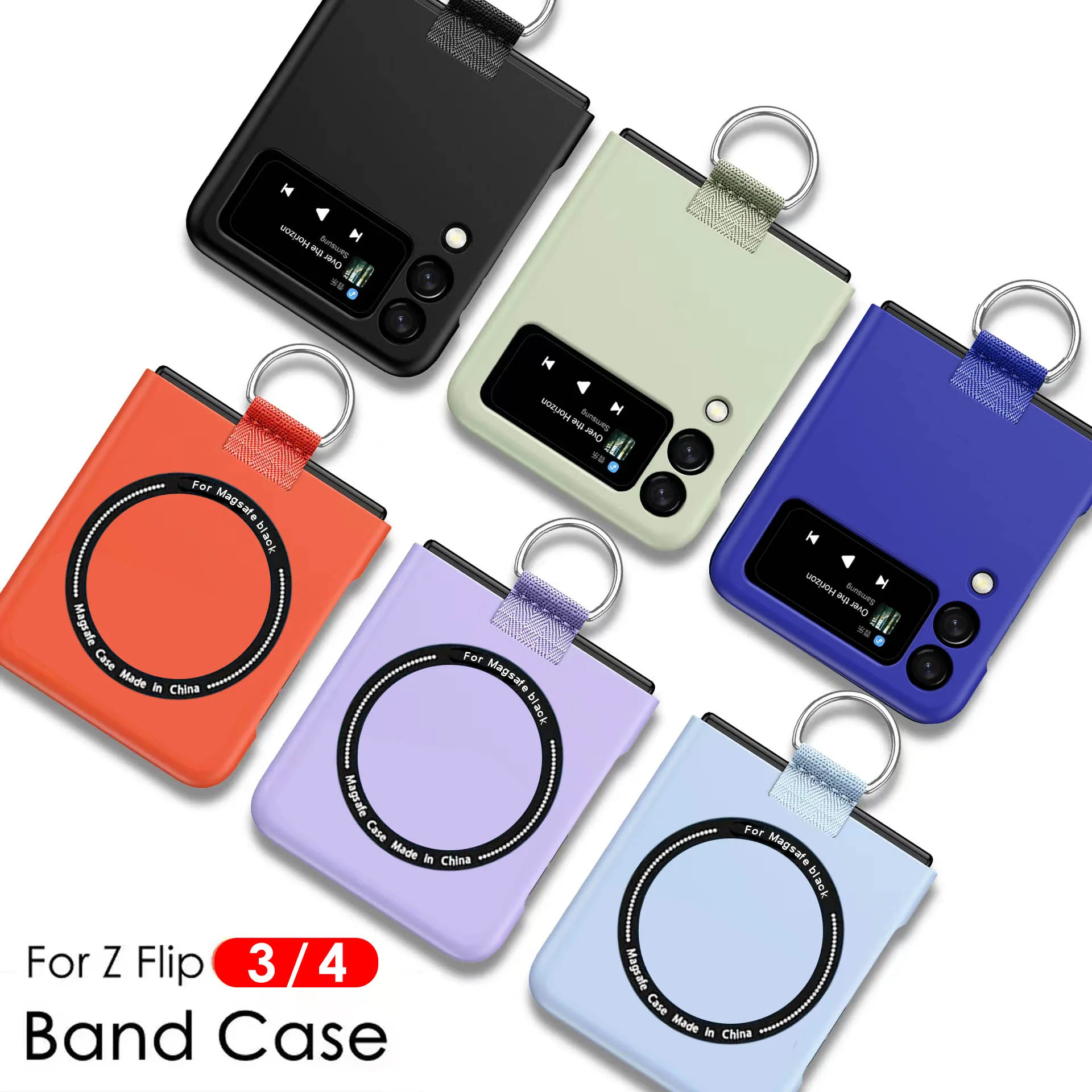 Custodia Antigraffio Mag Safe Ring Per Samsung Galaxy Z Flip 3 Flip4 Flip 4 5G Cover Di Ricarica Wireless Antiscivolo Per Samsung Z Flip3