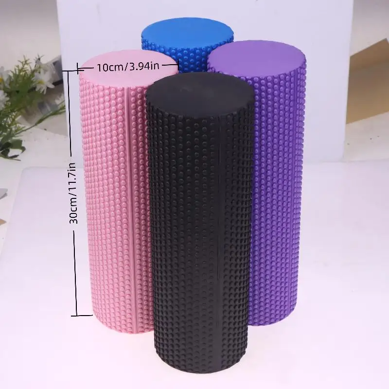 요가 롤러 라운드 EVA 폼 실린더 롤러 필라테스 운동용 향상된 홈 워크아웃용 직경 10cm 길이 30cm