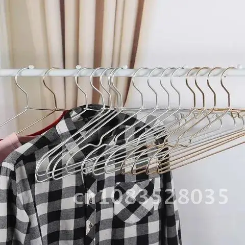 

Clothes Hanger Non-Slip 10pcs Skirt Coat Drying Hanger Wardrobe Clothing Storage Organizer Metal Hanger Space Save Dropshipping