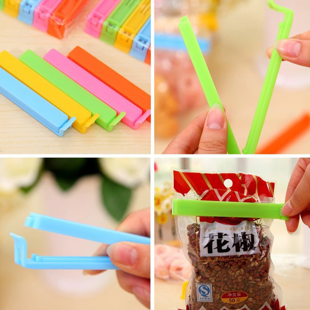 Hot! 5/10/12/20Pcs Draagbare Keuken Opslag Voedsel Snack Sealing Zak Clips Sealer Klem Plastic tool Keuken Accessoires