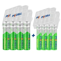 4/8/16/24 Pack PKCELL 2200MAH AA Battery +AAA 850MAH 1.2V NI-MH AAA/AA Rechargeable Batteries and Battery Box for Flashlight Toy 2
