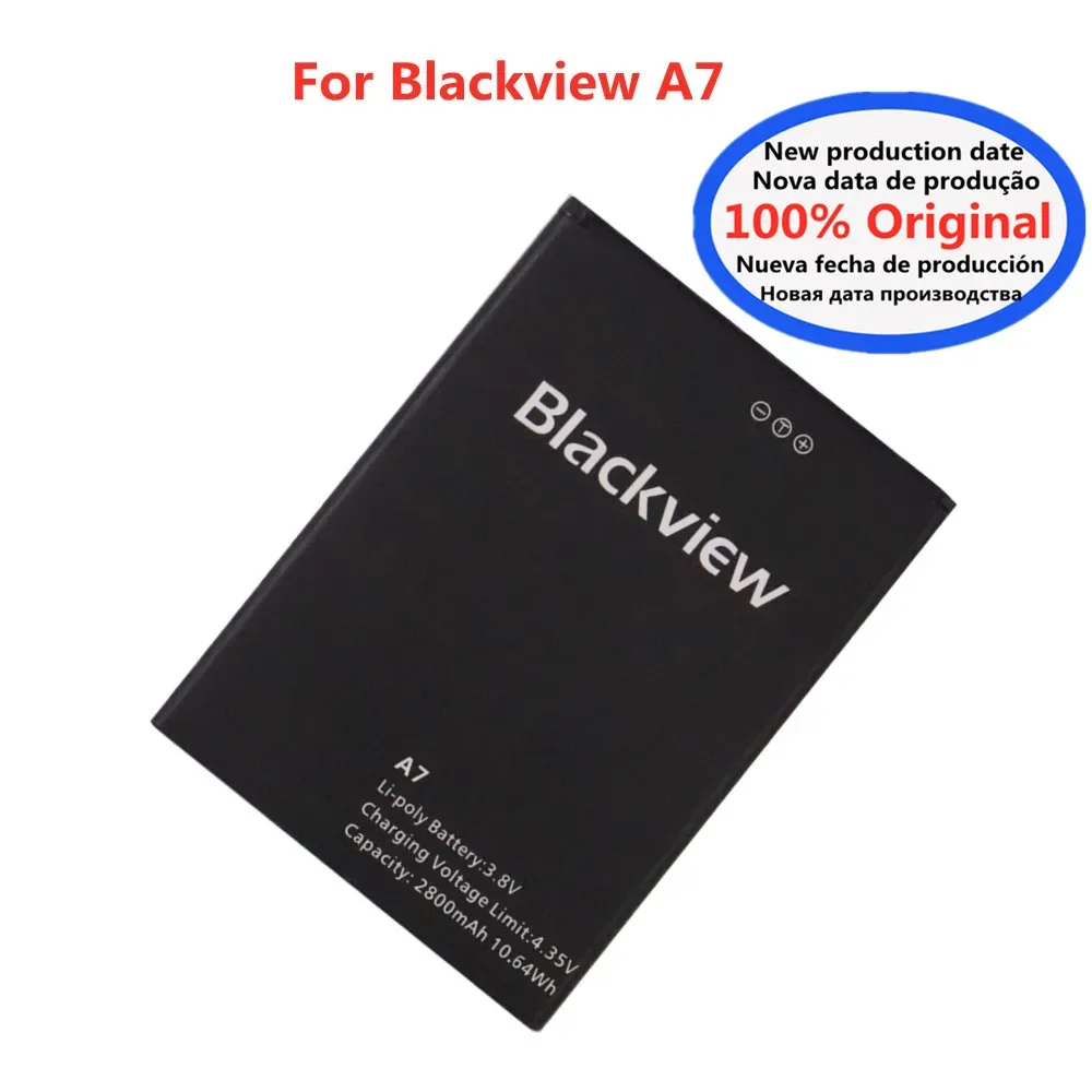 

Новый оригинальный аккумулятор для Blackview A7 BV A7, умный телефон, аккумулятор 2800 мАч, сменный аккумулятор, аккумулятор