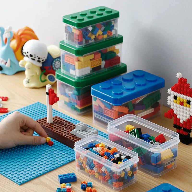 Building Block Storage Box Kid Toys Organizer Stackable Block Case