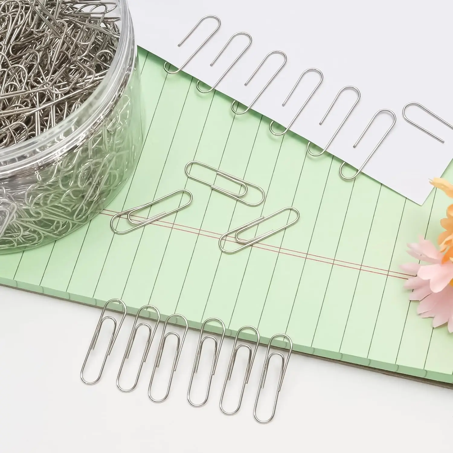 200개 대형 종이 클립 서류 정리용 가정 학교 사무용품 정리용 클립
