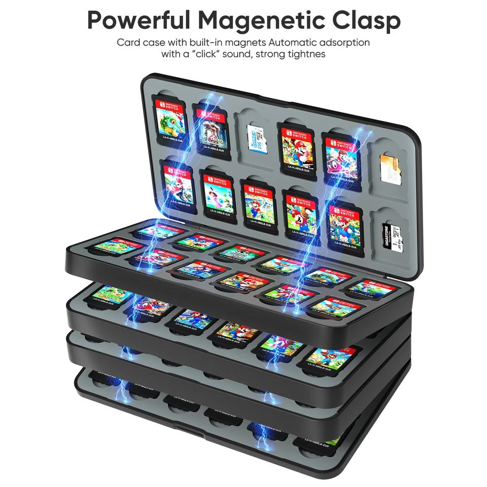 Aluminum 12-Slot Memory Card Case For SD/TF Cards - Portable Storage Box Holder From