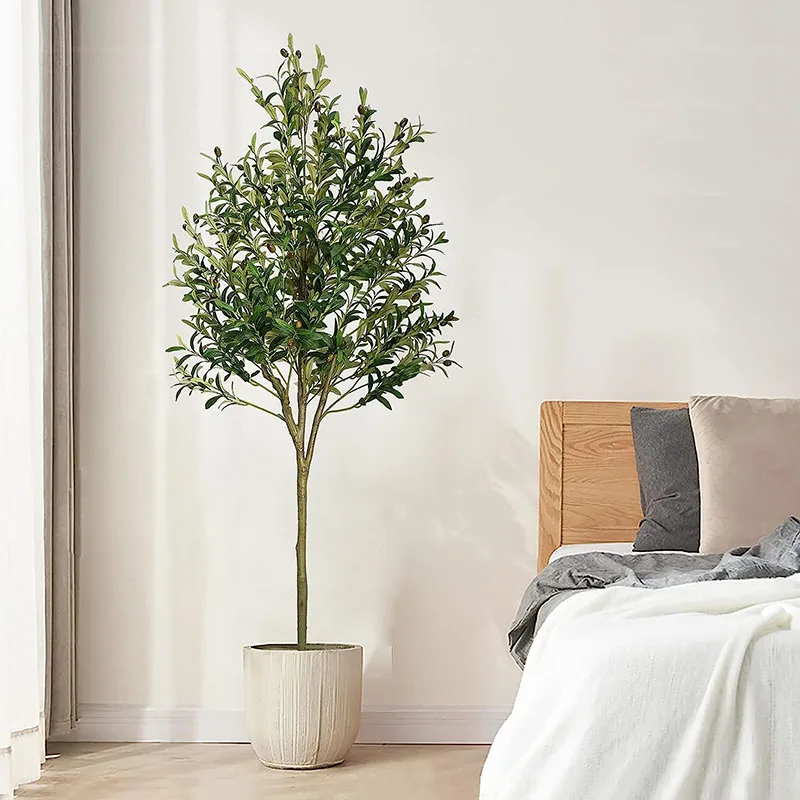 

5.9FT Large Artificial Olive Tree Plants Fake Olive Tree with Pot Artificial Plant Silk Tree for Home Office Living Room Decor