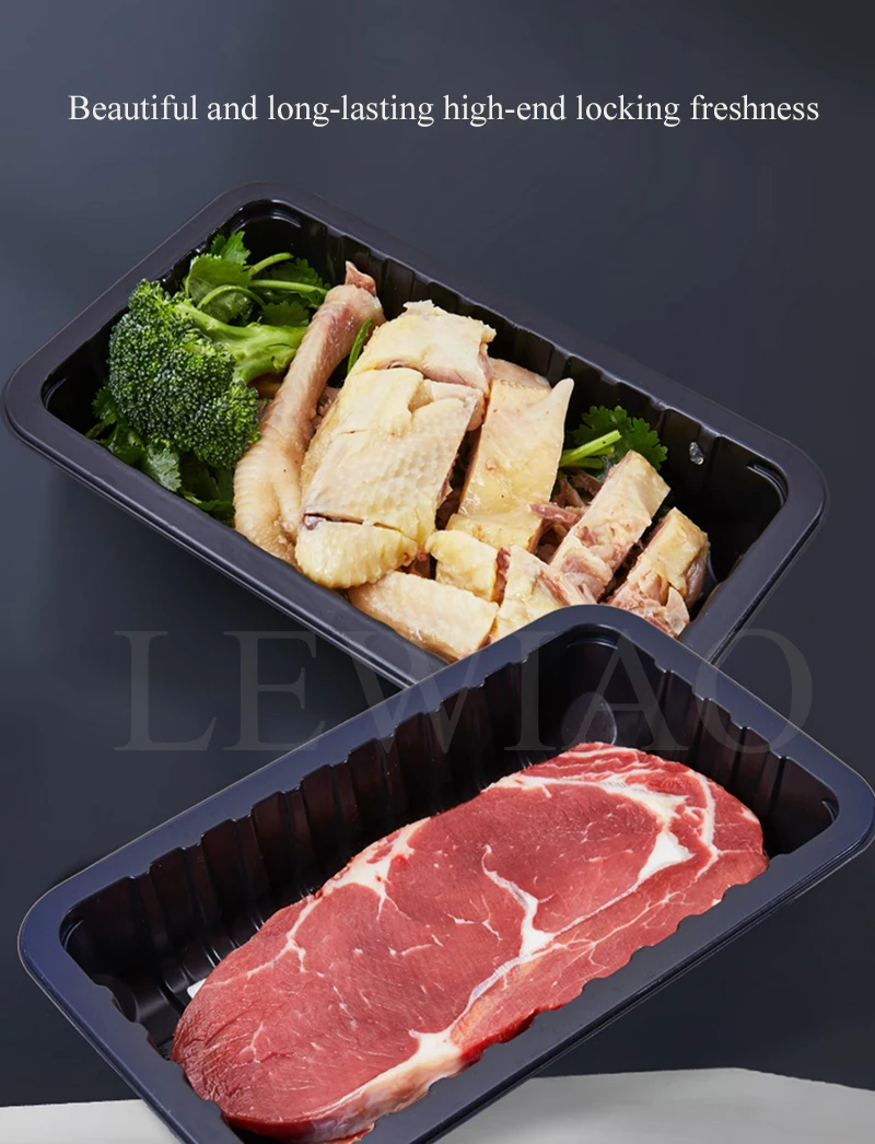 Description Picture 3 of item750ML Disposable Fruit Salad Lunch Box Plastic Food Container With Lid Stackable Microwave Oven Meal Preparation Lunch Box