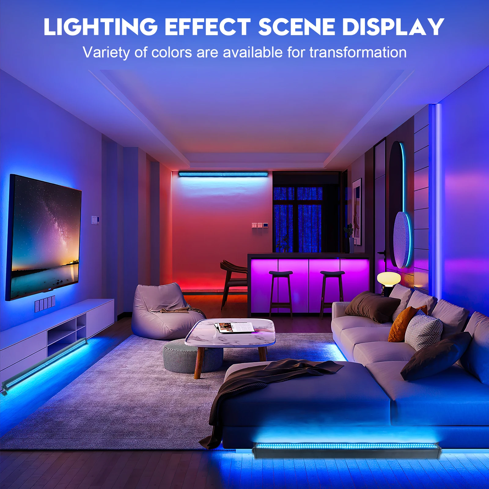RGB LED Wall Washer Lights 4PCS Bar Stage Effect Lighting Projector for Nightclub Wedding Party Liveshow Club KTV Show