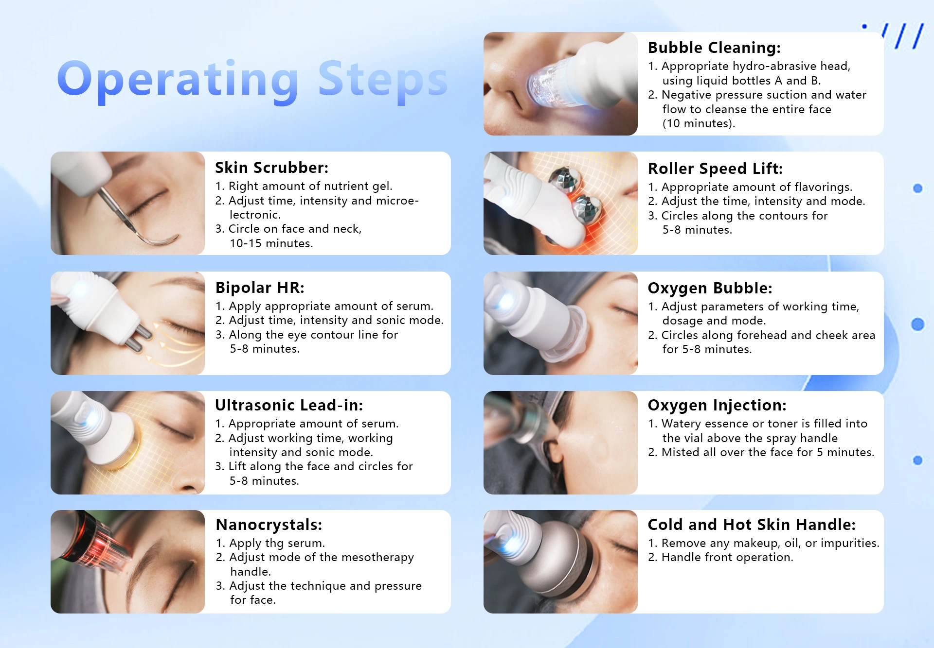 professional aqua peeling Dermabrasion machine 9 in 1 Deep cleaning facial water oxygen hydra small bubble Device 6