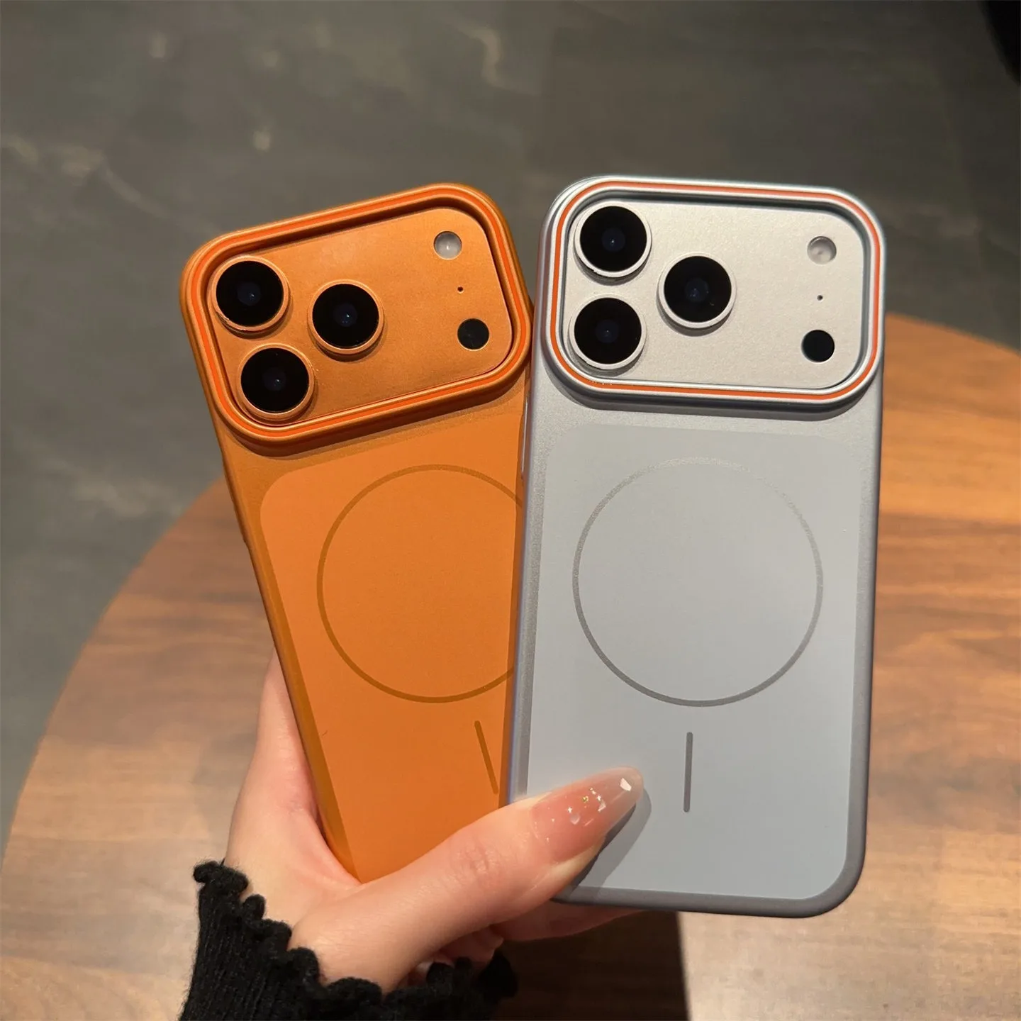Enhanced Product Title: Premium Metallic Magnetic Shockproof Slim Case with Matte Finish