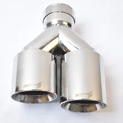 Setrs Dual Car Accessories Modification Stainless Steel Universal Automobile Exhaust Pipe Double Muffler Tip For Toyota Honda
