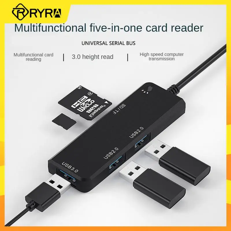 

RYRA Usb 3.0 Splitter One-to-Four USB HUB Hub Expansion Dock Card Reader For Xiaomi Laptops Macbook PC Computer Accessories