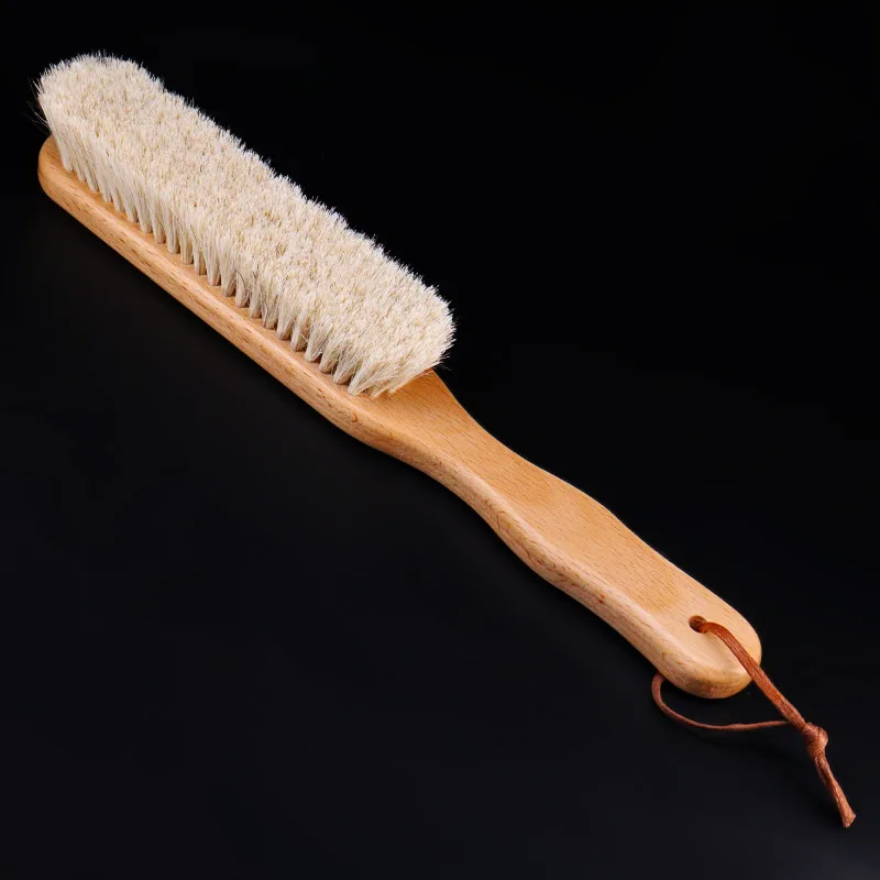 Long Handle Horse Hair Long Handle Soft Shoe Brush Bed Sweeping Brush Coat Cleaning Brush Shoe Polish Brush 5