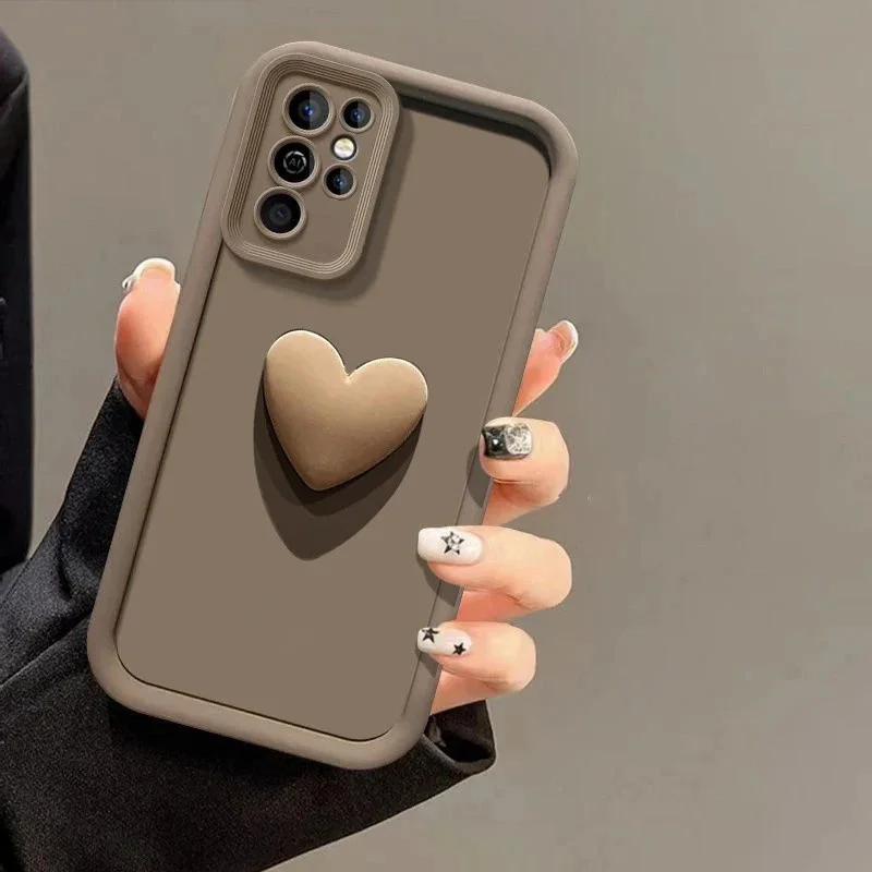 Charming 3D Love Heart Silicone Phone Case