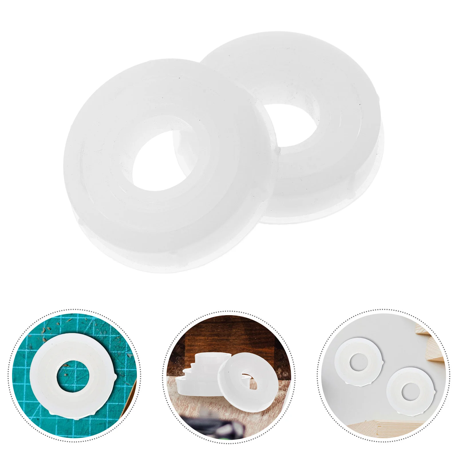 2 Sets Grinding Wheel Reducing Sleeve Grinder Arbor Adapter Reduction Bench White