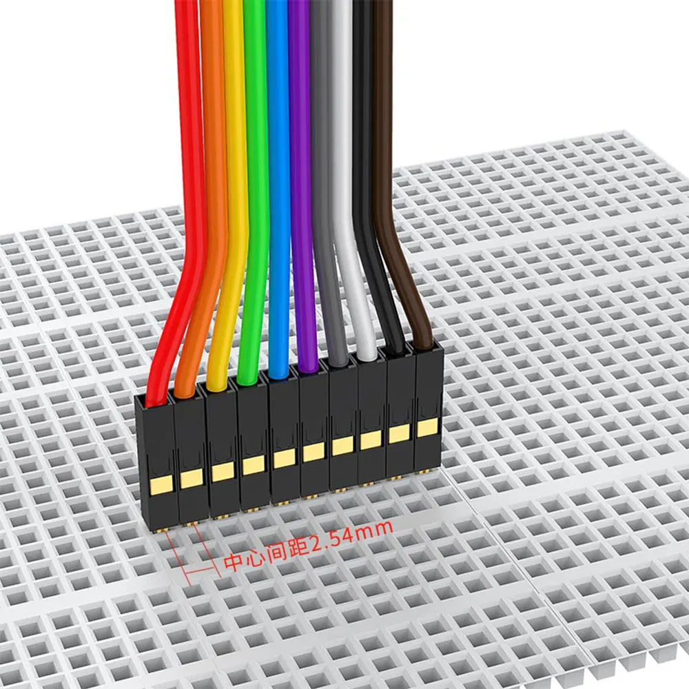 Versatile 10-Pin Jumper Wire Cable Set - Male/Female Connectors, Multiple Lengths