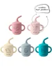 1PCS Customizable Baby Straw Cup With Dual Handles BPA Free Silicone Leak Proof Training Cup For 6M+ Infants Feeding Cup 1