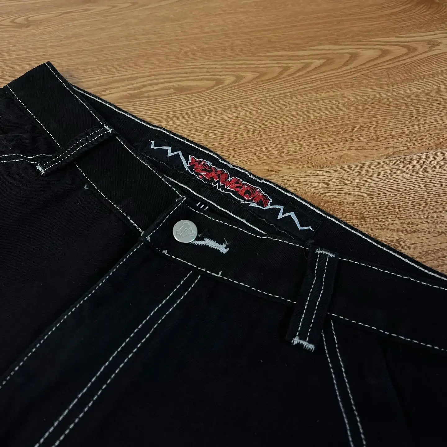 Streetwear Shorts Y2K Harajuku Hip Hop Letter Embroidery Retro Black Baggy Jeans Denim Gym Shorts Pants Mens Basketball Shorts