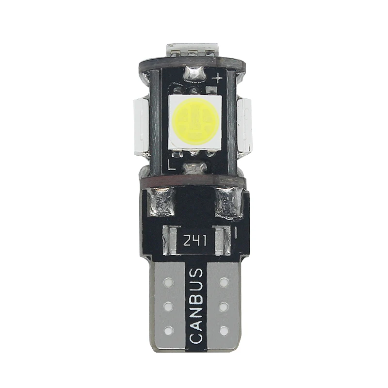 10PCS Canbus T10 LED ڵ ǰ 5 Ĩ 5050 SMD W5W 194    ȣ   