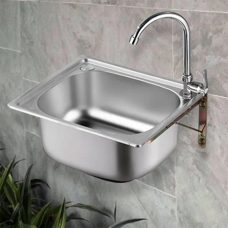 1.1mm Best Thickened Sink 304 Stainless Steel Kitchen Single  Large  Slot Set
