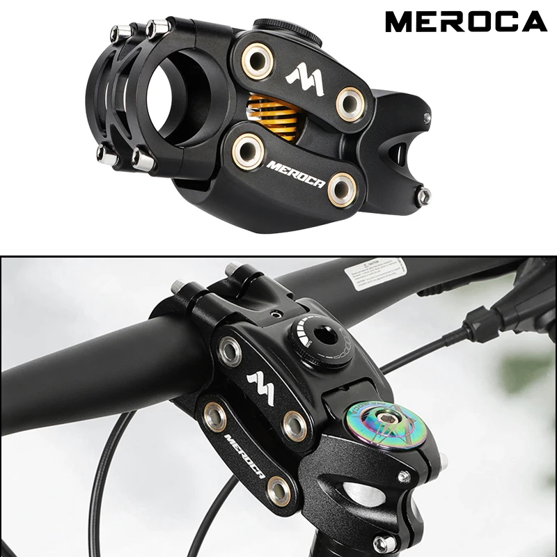 

MEROCA Handlebar Damper Stem Gravel Bike Suspension Stem 31.8mm 28.6mm Aluminum Bicycle Shock-Absorption Stem Bike Accessories