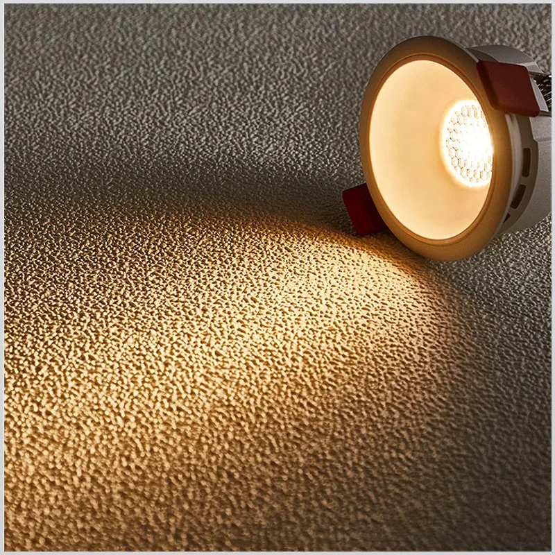 눈부심 방지 매입형 천장 통 램프 7W 9W 12W 18W 20W 벌집 COB LED 스포트 라이트 천장 조명기구 조명 85-265V