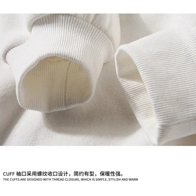 Crewneck for Men New Men's Casual Long-sleeved T-shirts Fashion Daily O-Neck Pullover Large Size Loose Male Sweatshirts