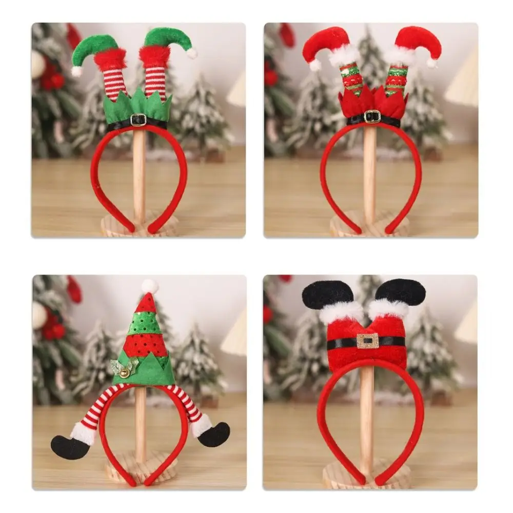 Merry Christmas Cloth Christmas Headbands Cartoon Snowman Holiday Hairbands Christmas Tree Festive Headbands Christmas Parties