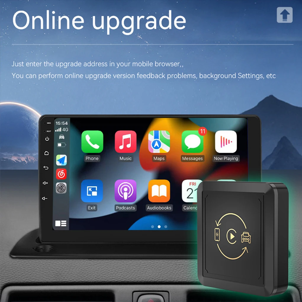 5.0Bluetooth Wireless CarPlay/Android Auto Dongle Plug&Play Auto Connection for Car with Both Wired CarPlay&Wired Android