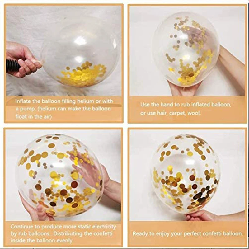 Juego De Globos Dorados Metalizados En Forma De Ramo C/9 Globos Para Arreglos De Fiestas