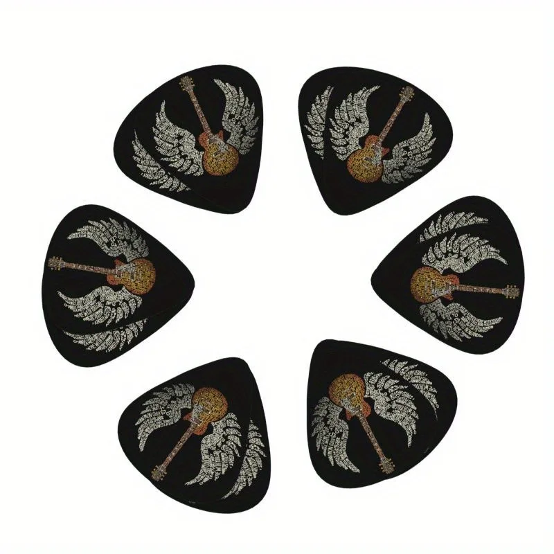 Guitar Picks 12PCS Premium ABS Material with Smooth Finish Dual-Sided Color Printing Includes PP Storage Box guitar picks