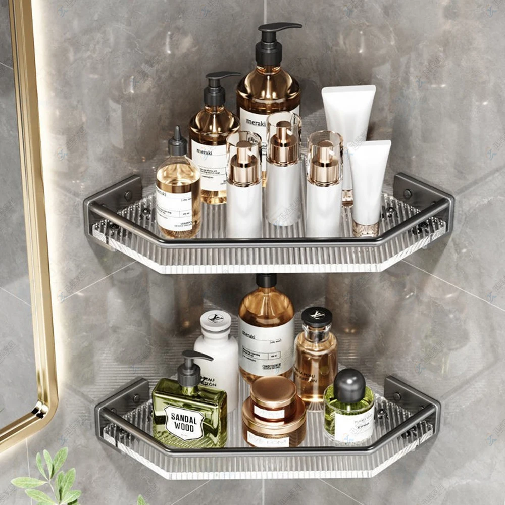 Triangular Corner Shelf, Shampoo Cosmetic Storage Rack, Kitchen Shelf,  Bathroom Accessories, Bathroom Organizer, Wall Mounted - AliExpress