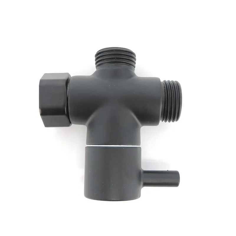 black G7/8" G1/2" 20mm 22mm male Diverter T Valve stainless steel 3way Tee Filling Water toilet Bathroom Shower connector US