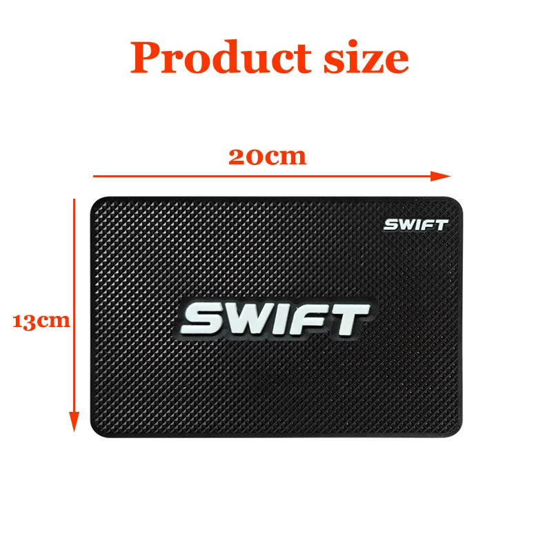Car Dashboard Sticky Anti-Slip PVC Mat Silicone Anti-Slip Storage Mat Pads Non-Slip Sticky Pad for Suzuki Swift Car Accessories