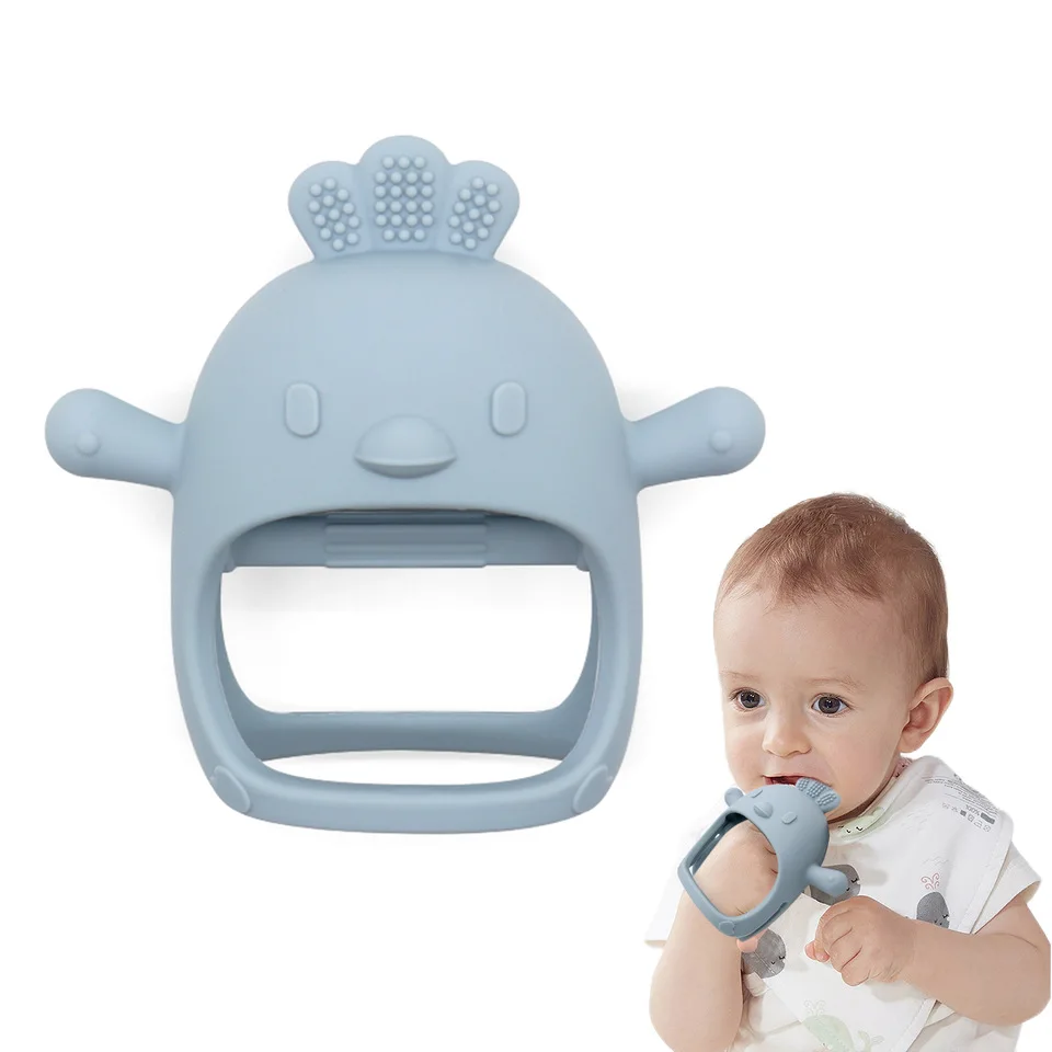 Baby Teething Toys Silicone Teether Baby Teether Gloves Kids Teething Dental Care Gums Anti-eating Hand Molar Stick BPA Free