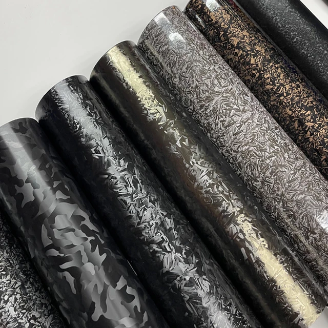 Glanz Gold silber grau schwarz 3D Geschmiedet Carbon Fiber Vinyl Wrapping  Film Motorrad Aufkleber Aufkleber Auto Zubehör Wrap Folie - AliExpress