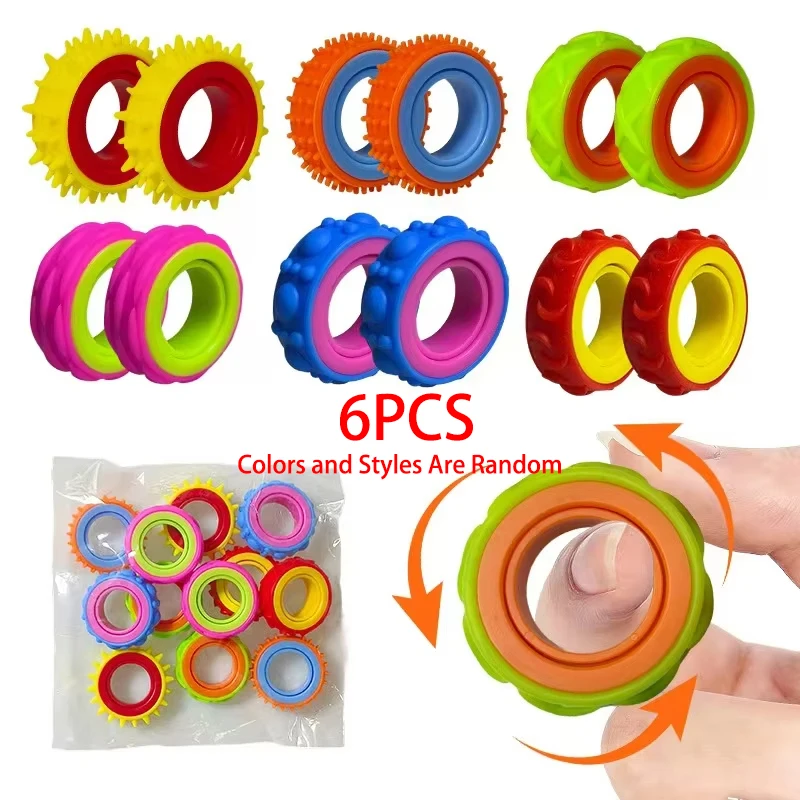 Rotating Sensory Fidget Ring for Stress Relief and Focus