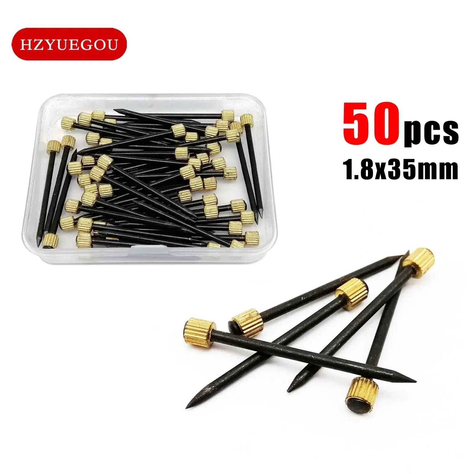 Steel Brass Cap Nail for Hanging Picture Photo Oil Painting Frame Mirror Clock Hook Hanger Hard Wood Solid Wall 50pcs/box picture frame hangers