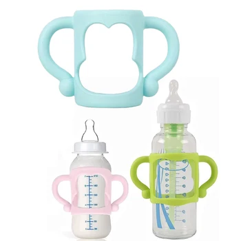 Baby Bottle Handle Durable Food Grade Silicone Sippy Cup Handle Grip for Wide-Neck Kids Bottles Universal Children Bottle Handle 1