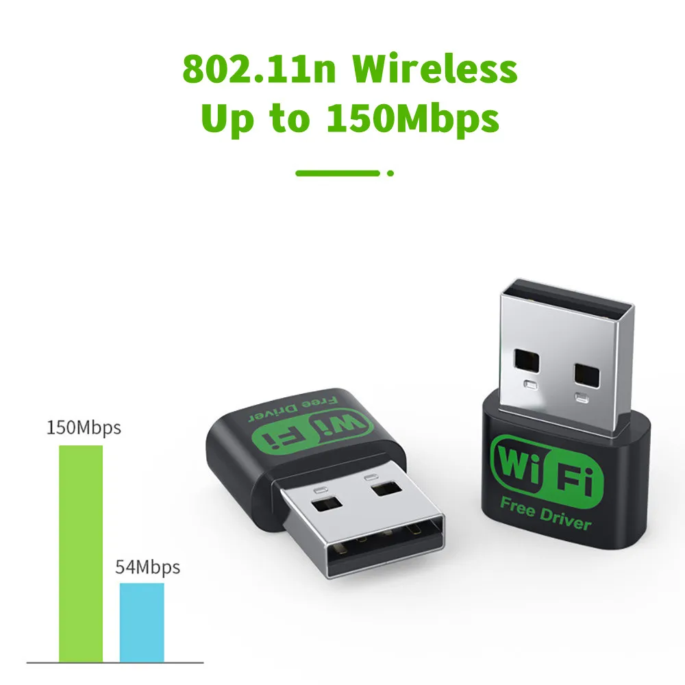 MT7601UN 미니 무선 어댑터 802.11n 150Mbps USB USB Wifi 수신기 네트워크 카드 PC 데스크탑 무료 드라이버