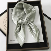 Fashion Print Silk Hairbands Scarf Women 2025 Spring New Elagant Floral Bandana Neck Kerchief Head Bands Foulard Female Scarfs - Image 3