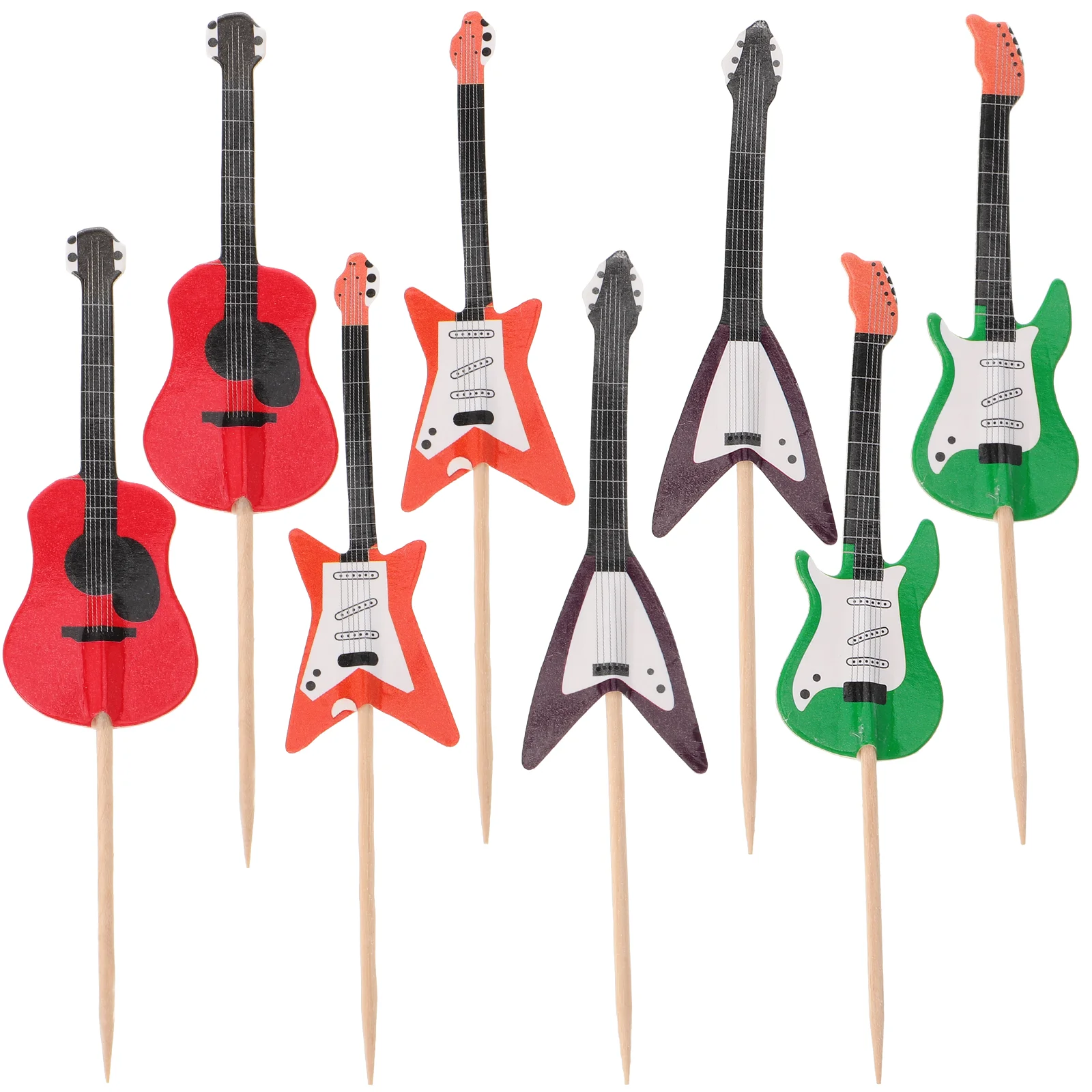 

Guitar Cupcake Toppers Rock Music Guitar Player Food Fruit Cake Picks Decorations Birthday Musician Party Shower Party