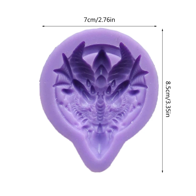 

DIY Shiny Glossy Dragon for Head Keychain Mold Mould Resin Epoxy Jewelry